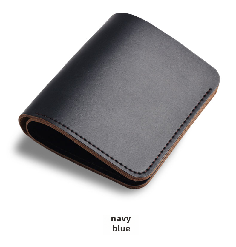 マネークリップ 本革仕立て薄型カード収納二つ折り財布