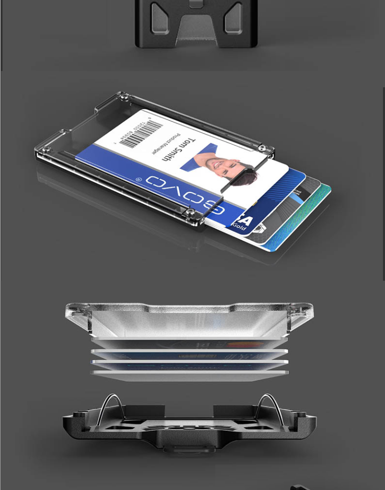 マネークリップ 多機能アルミ製薄型マネークリップ付カードケース