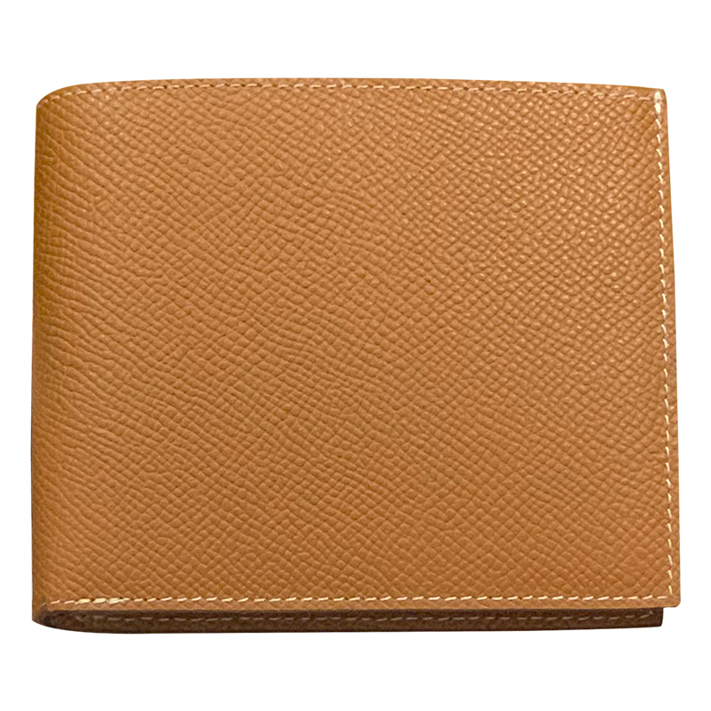 マネークリップ 高級本革二つ折りマネークリップ財布