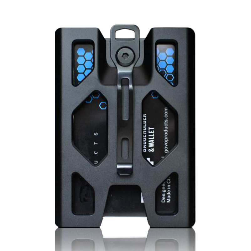 マネークリップ 多機能アルミ製薄型マネークリップ付カードケース