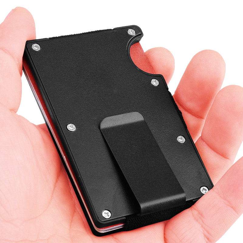 マネークリップ 金属製スライド式マネークリップカードケース