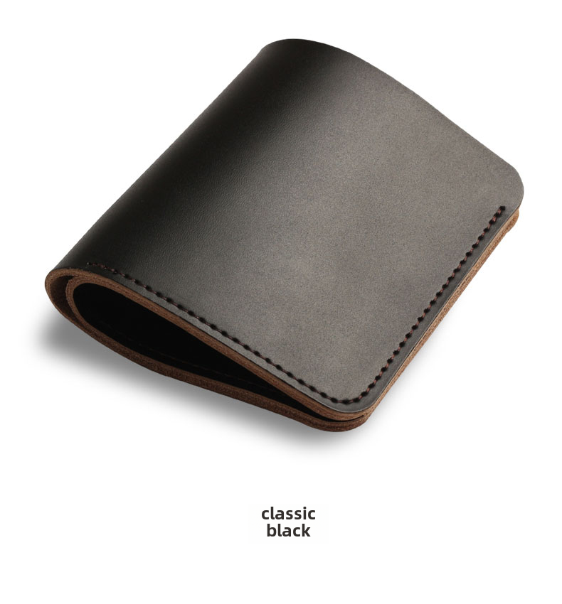 マネークリップ 本革仕立て薄型カード収納二つ折り財布