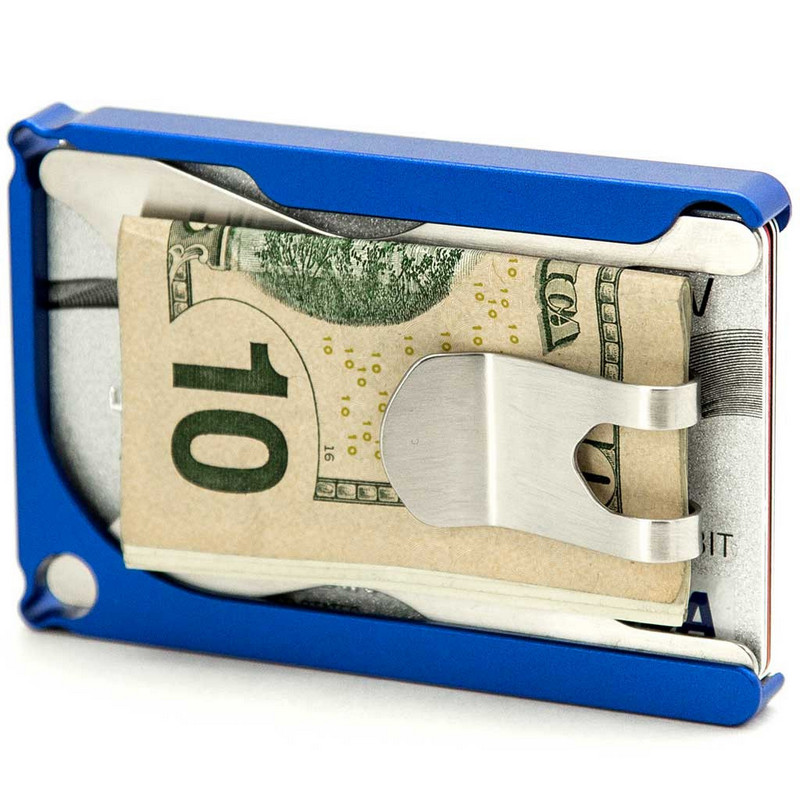 マネークリップ 薄型軽量アルミニウム製マネークリップカードケース