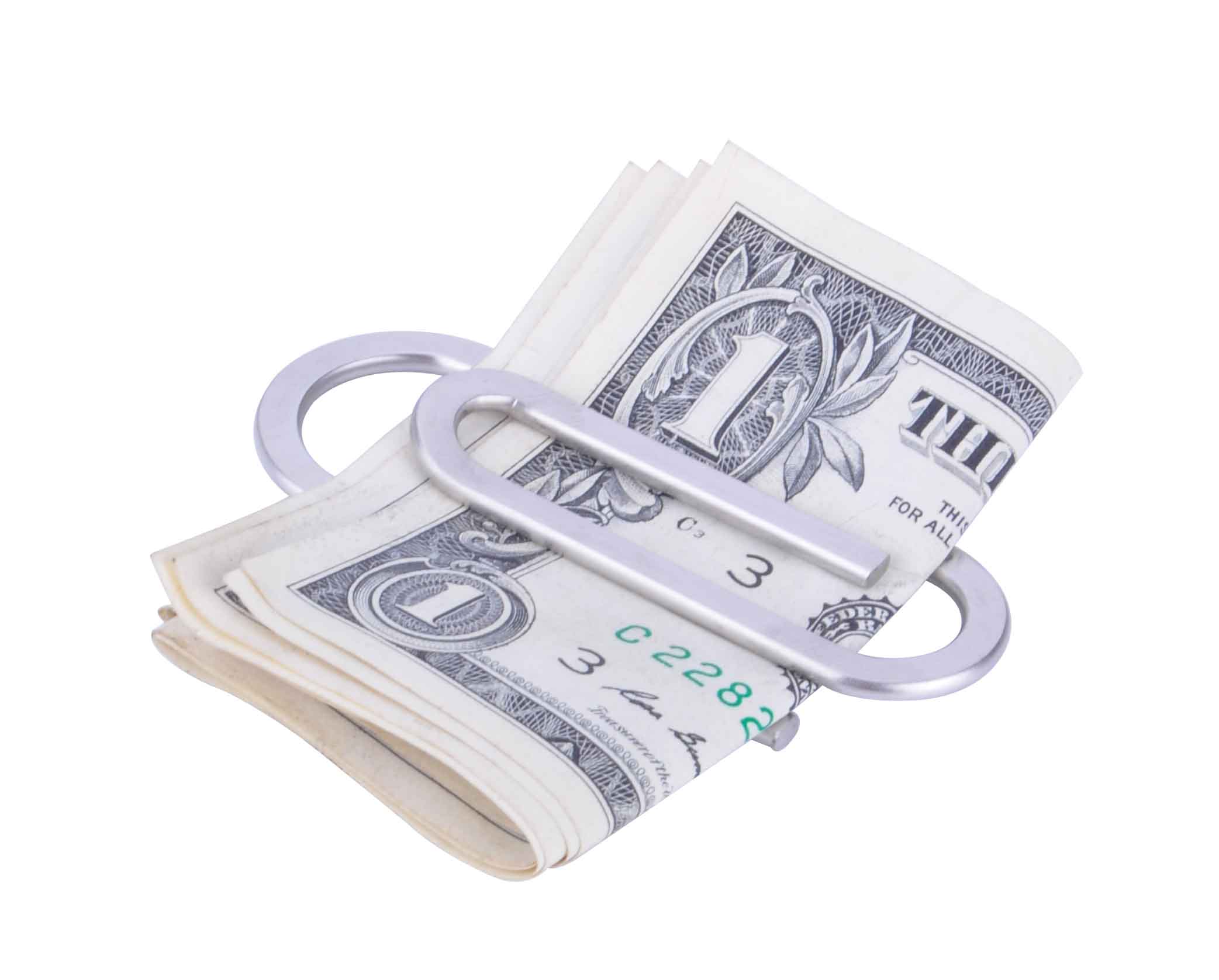 マネークリップ 金属製ペーパークリップ型マネークリップ