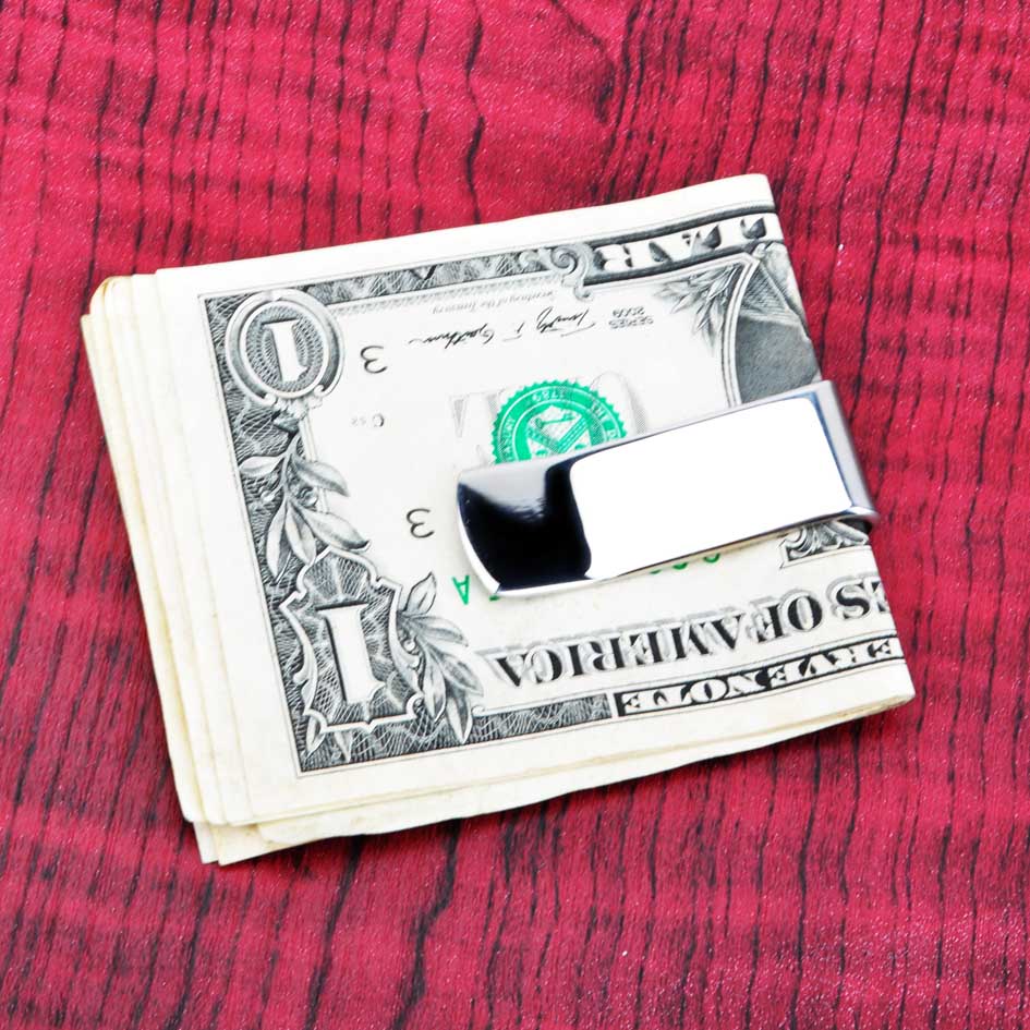 シルバークリップ型マネークリップ