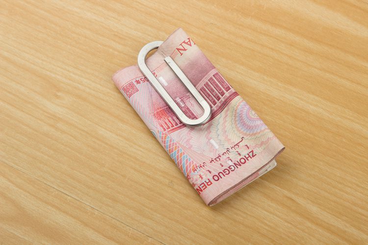 マネークリップ スリムな楕円形クリップ型マネークリップ