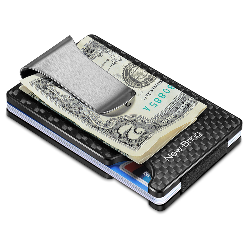 マネークリップ 炭素繊維調マネークリップ付きカードケース