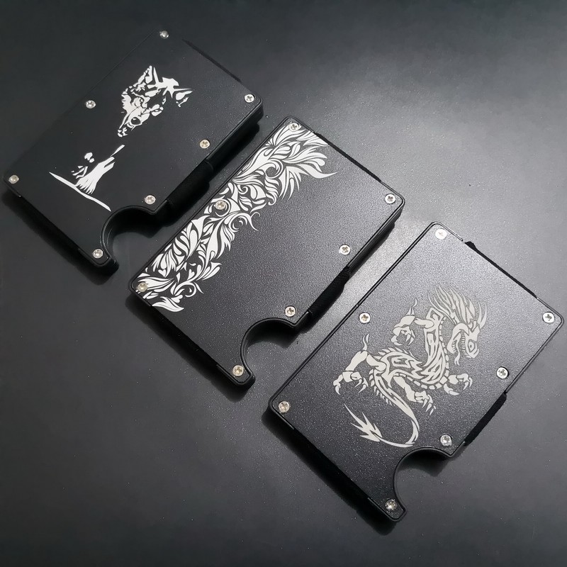 マネークリップ 龍虎彫刻金属製薄型マネークリップ