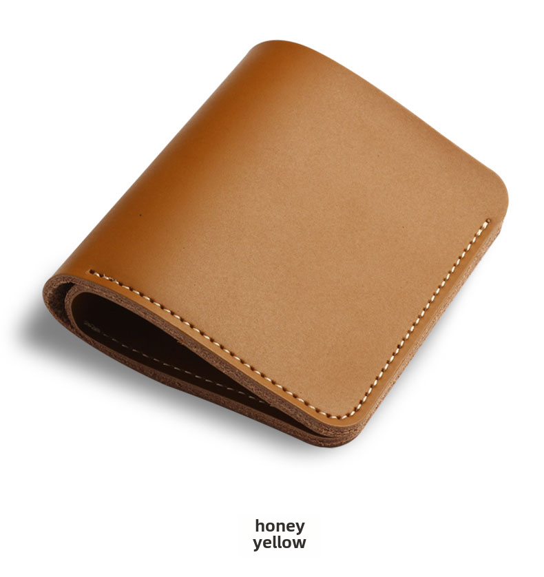 マネークリップ 本革仕立て薄型カード収納二つ折り財布
