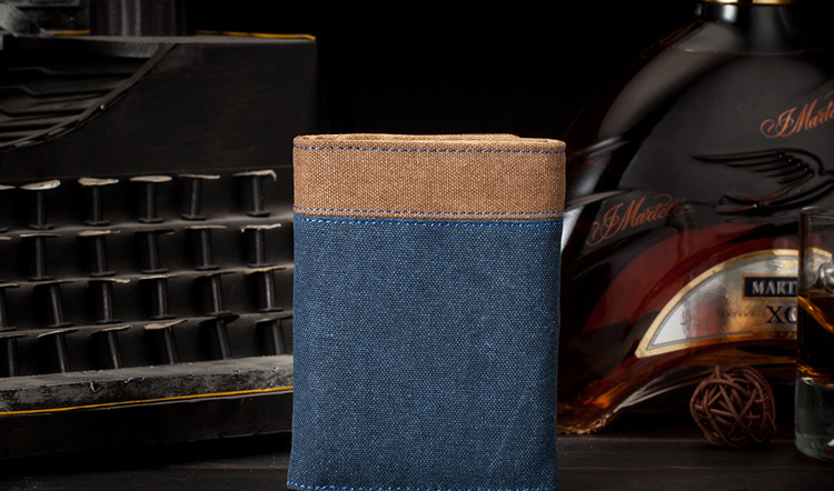 マネークリップ 二つ折りキャンバス地マネークリップ