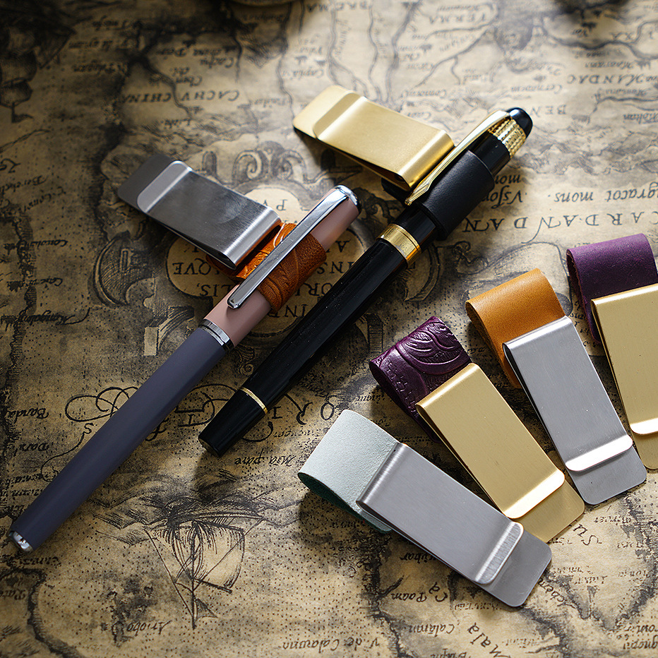 マネークリップ 本革製カードケース付きマネークリップ