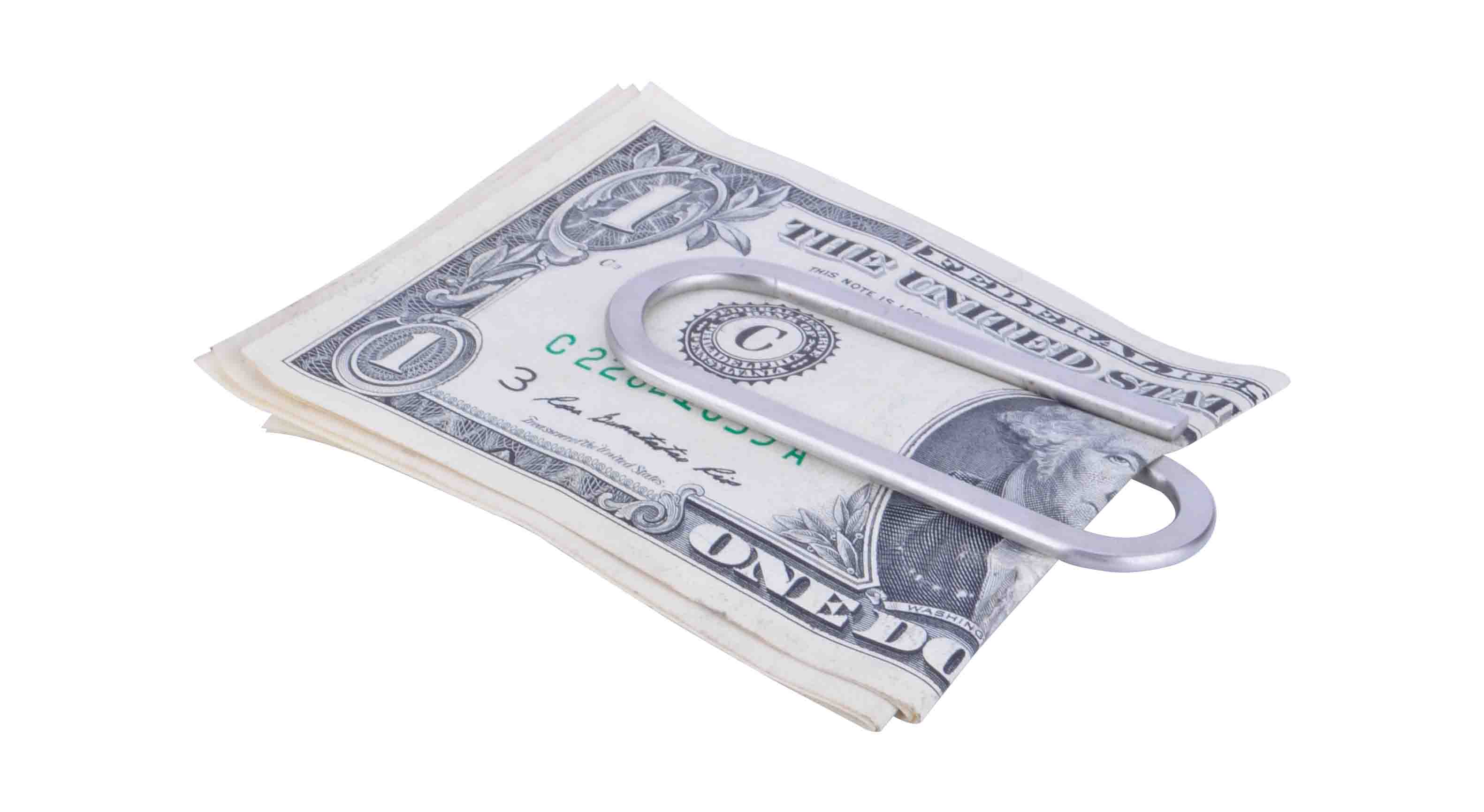 マネークリップ 金属製ペーパークリップ型マネークリップ