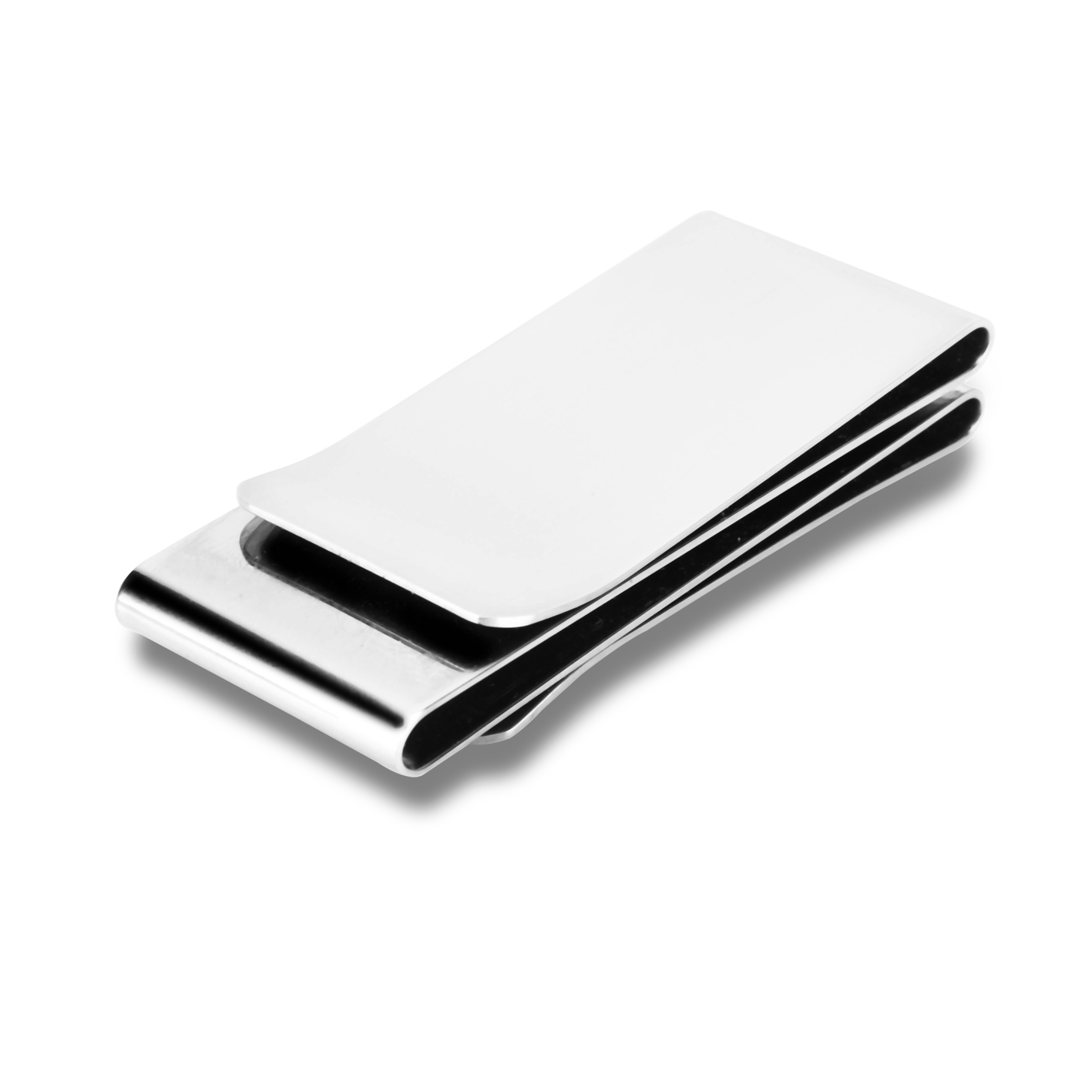 マネークリップ ステンレス製薄型二つ折りマネークリップ