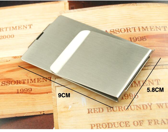 マネークリップ ステンレス製薄型二つ折り札挟み