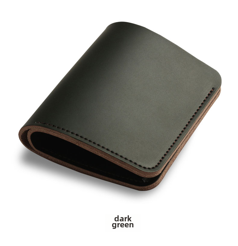 マネークリップ 本革仕立て薄型カード収納二つ折り財布