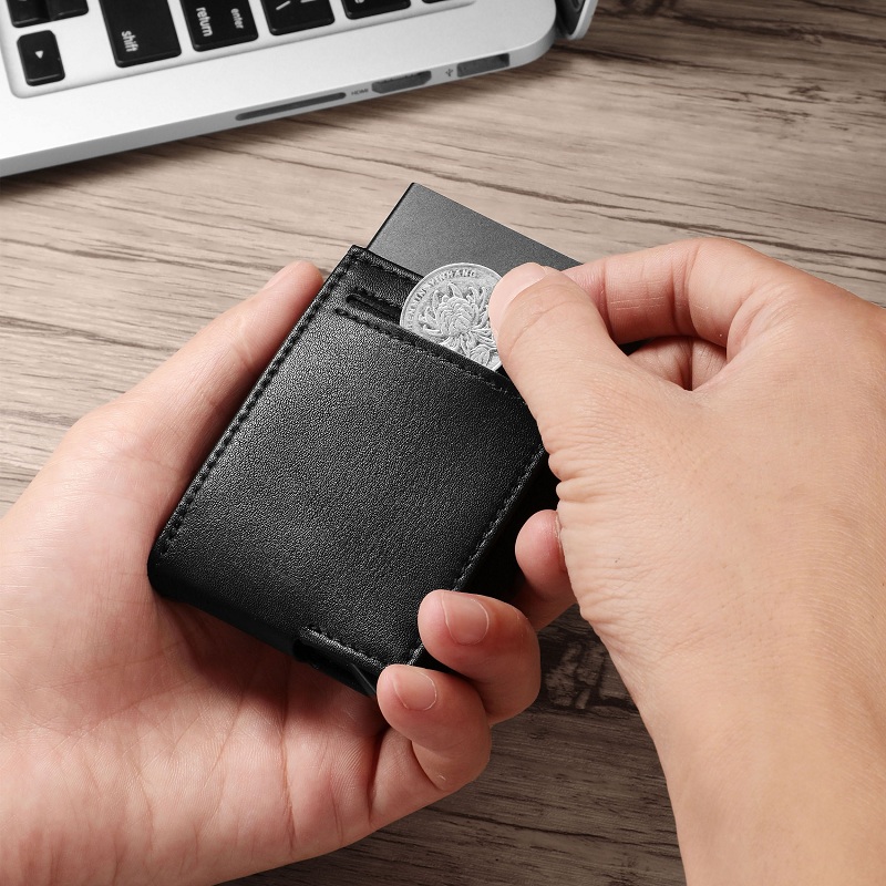 マネークリップ 自動押し出し機能付き薄型マネークリップ財布