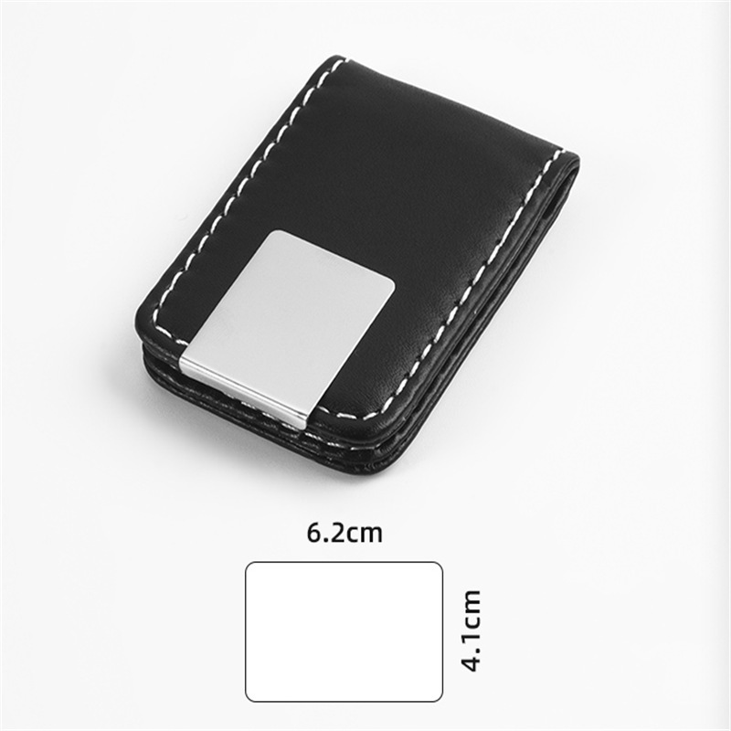 マネークリップ 本革製縫製仕上げマネークリップ付きカードケース