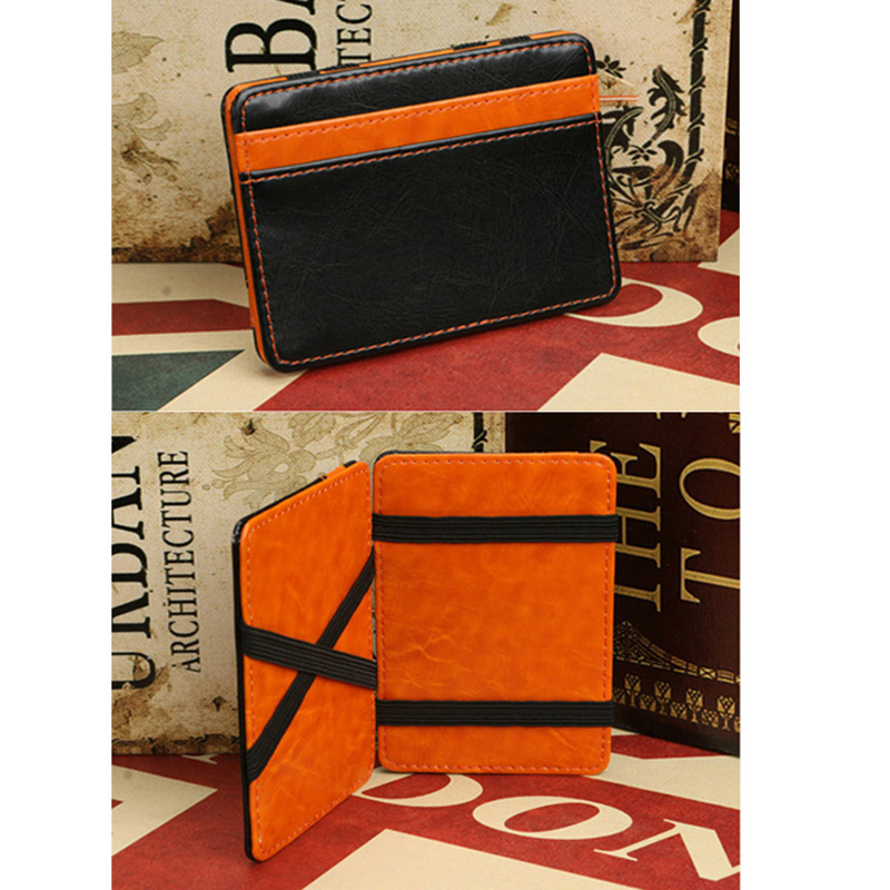 マネークリップ 本革製薄型マネークリップ カードケース付き二つ折り財布