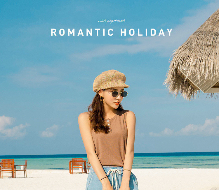 透かし編み麦わらキャスケット 春夏 通勤 旅行 女性用