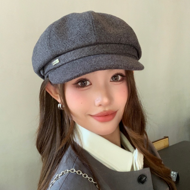 キャスケット ふんわりボリューム感のあるウールキャスケット