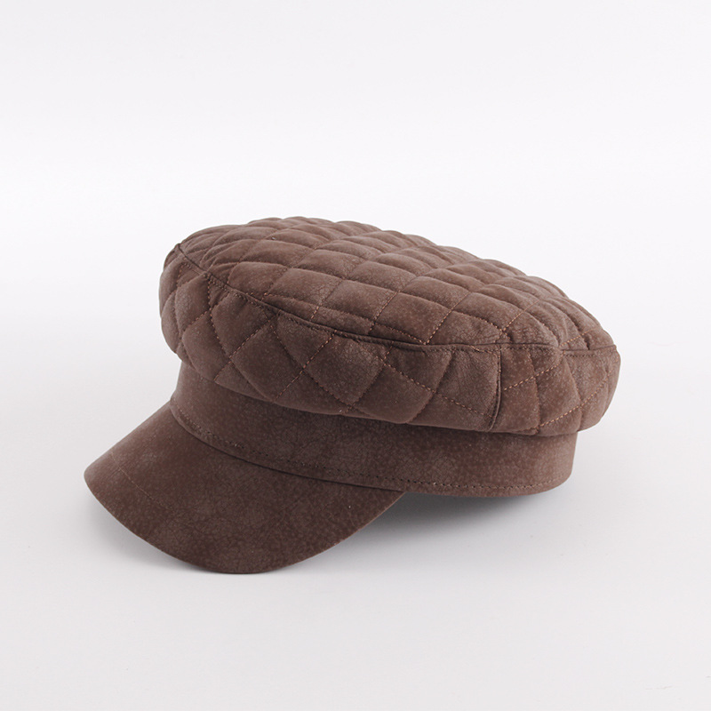 秋冬新作 レディース キルティング キャスケット 防寒帽子