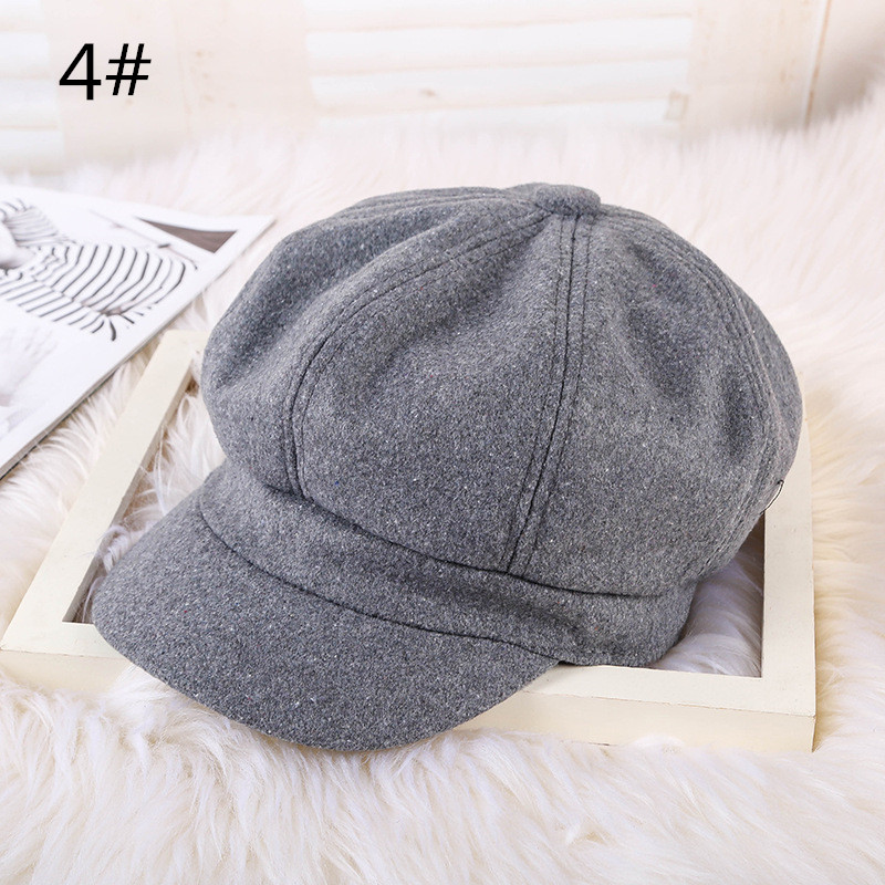 ウール素材キャスケット帽子ニュースボーイハット