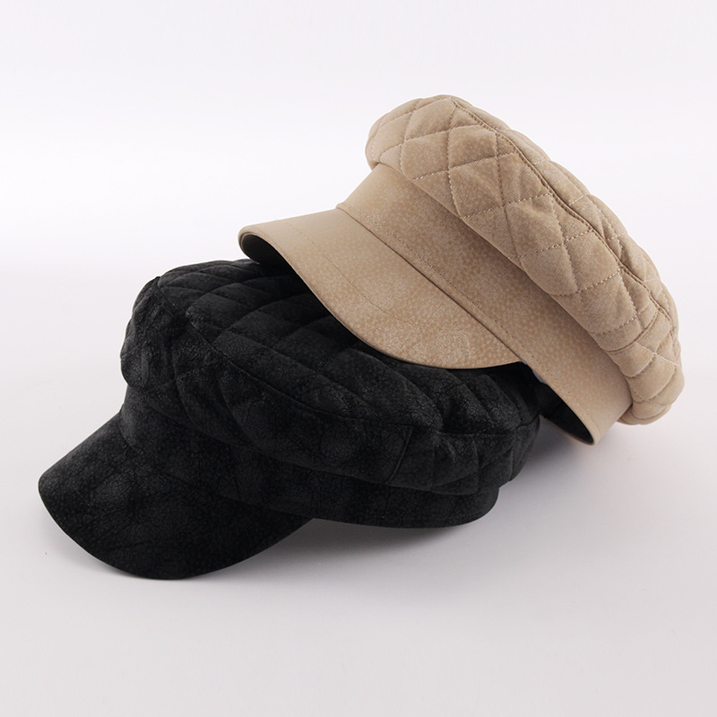 秋冬新作 レディース キルティング キャスケット 防寒帽子