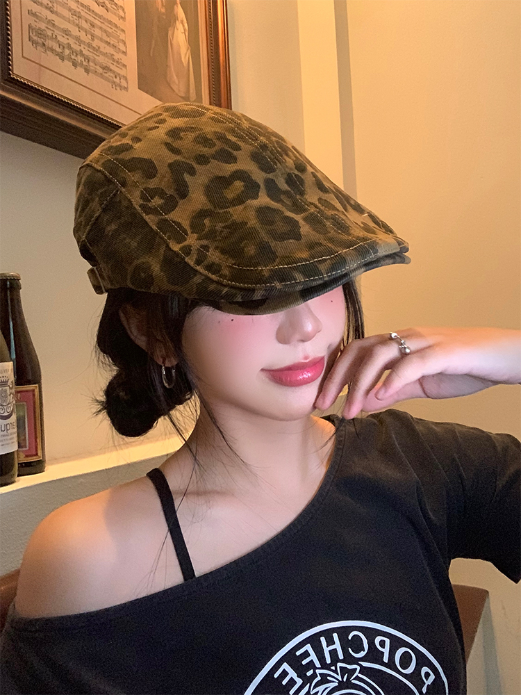 キャスケット 野性的な迷彩模様ハンチング帽