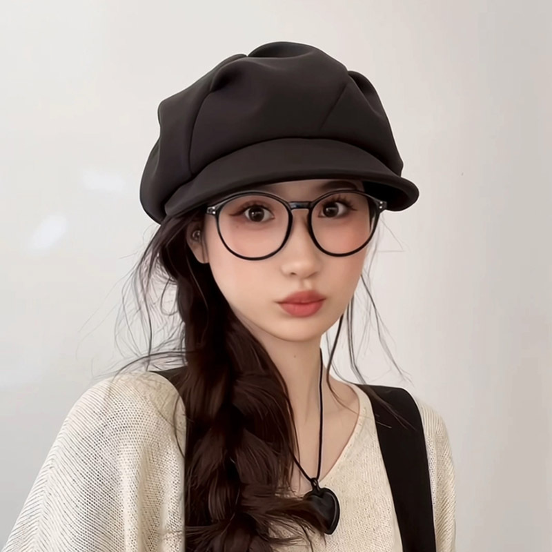 ボリュームたっぷり八角ウールキャスケット