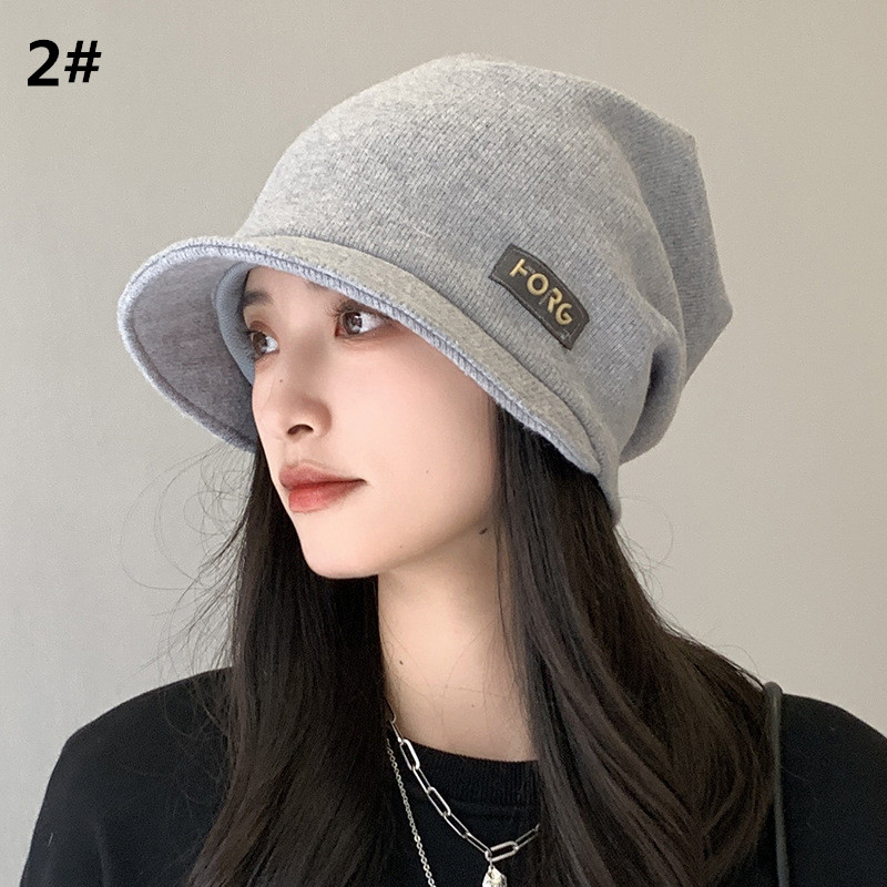 レディース秋冬ニットキャスケット防寒帽子