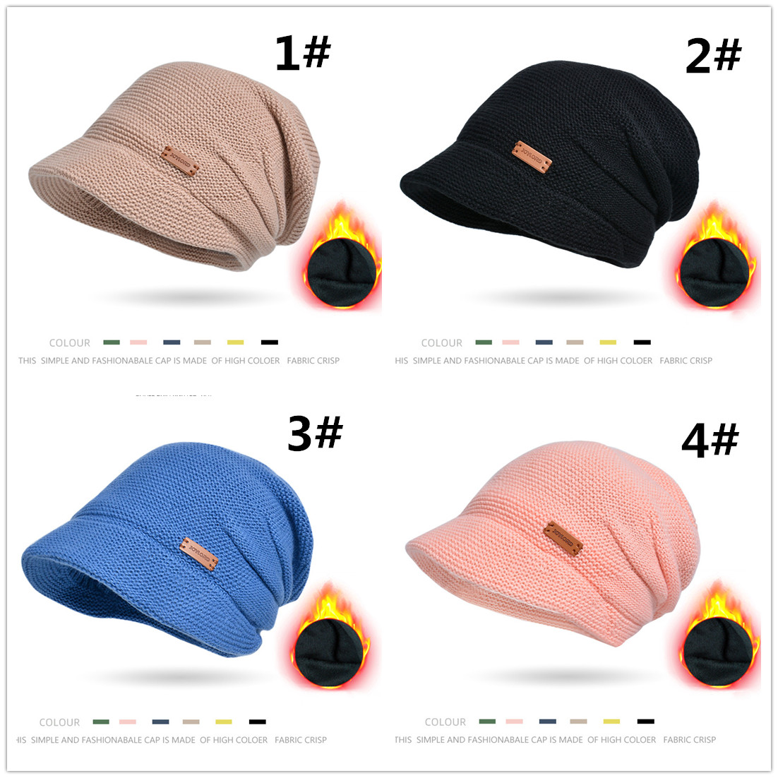 レディース ニット キャスケット 秋冬 防寒 小顔効果 つば付き帽子