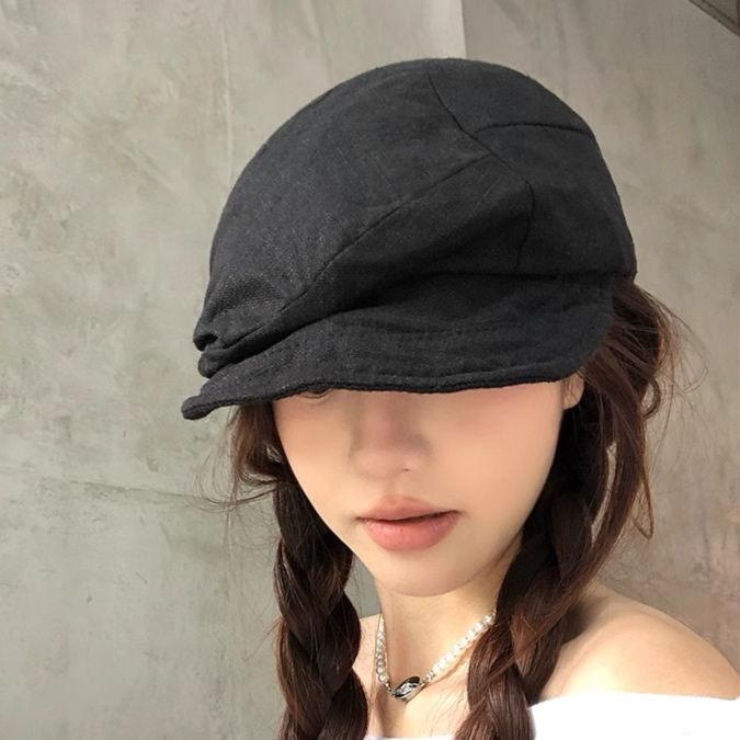 キャスケット なめらか質感リネンキャスケット