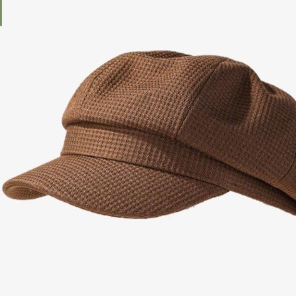 新作レディース格子柄キャスケット帽子　ツイード