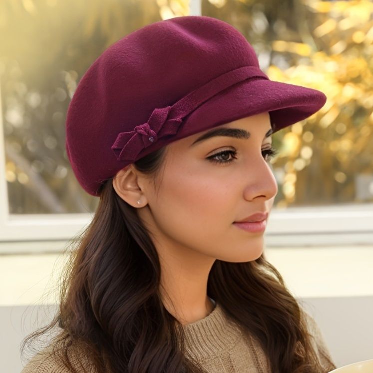 キャスケット 上質ウール素材クラシカルキャスケット帽子