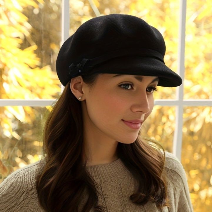 キャスケット 上質ウール素材クラシカルキャスケット帽子