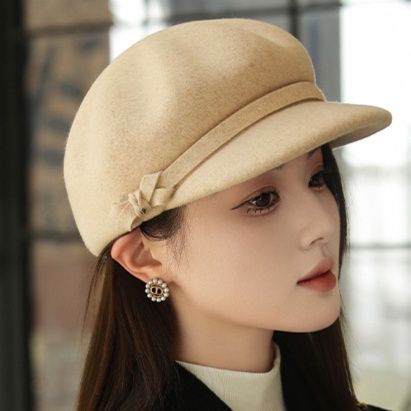 キャスケット 上質ウール素材の八角キャスケット帽子