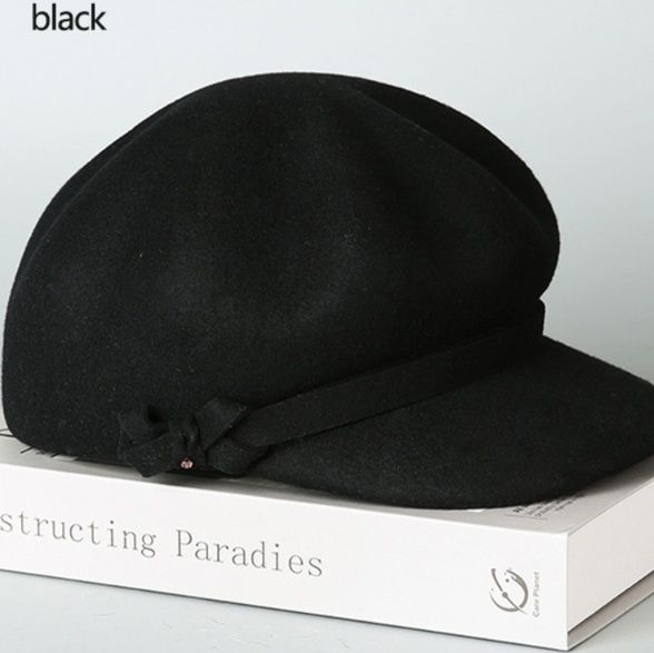 キャスケット 上質ウール素材の八角キャスケット帽子