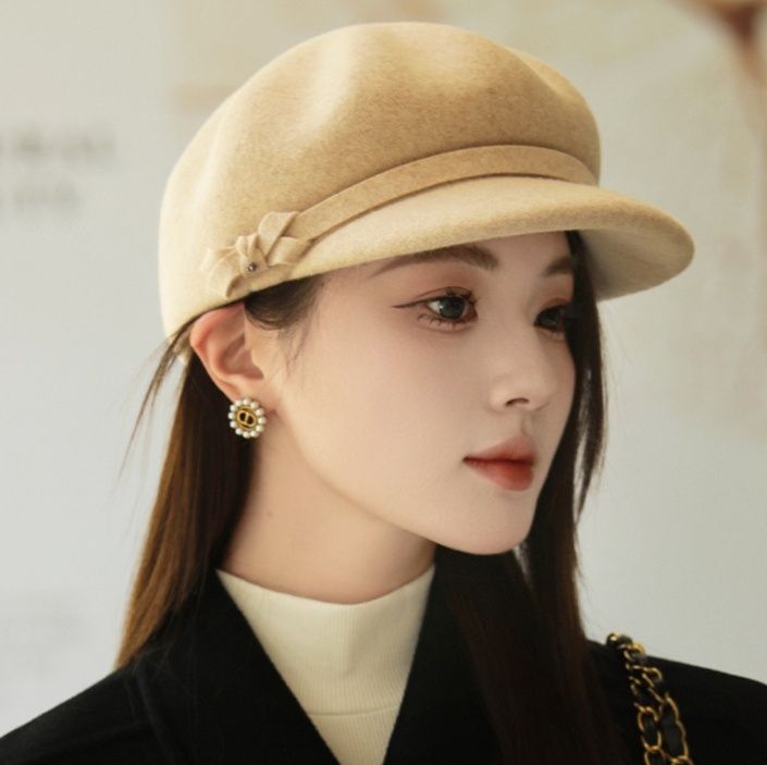 キャスケット 上質ウール素材の八角キャスケット帽子