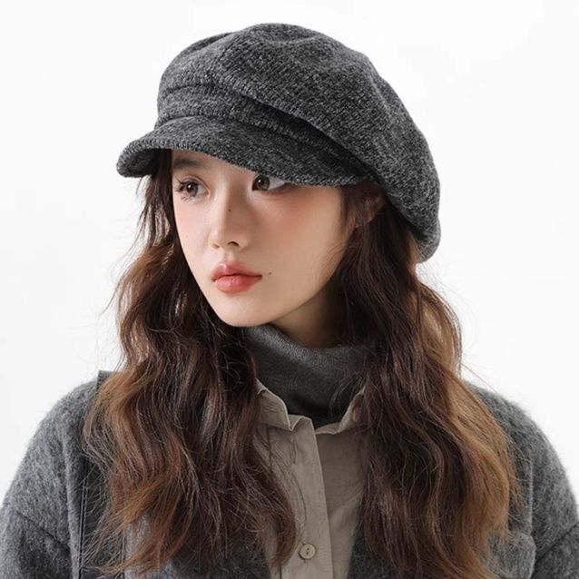 キャスケット コーデュロイ八角キャスケット帽子