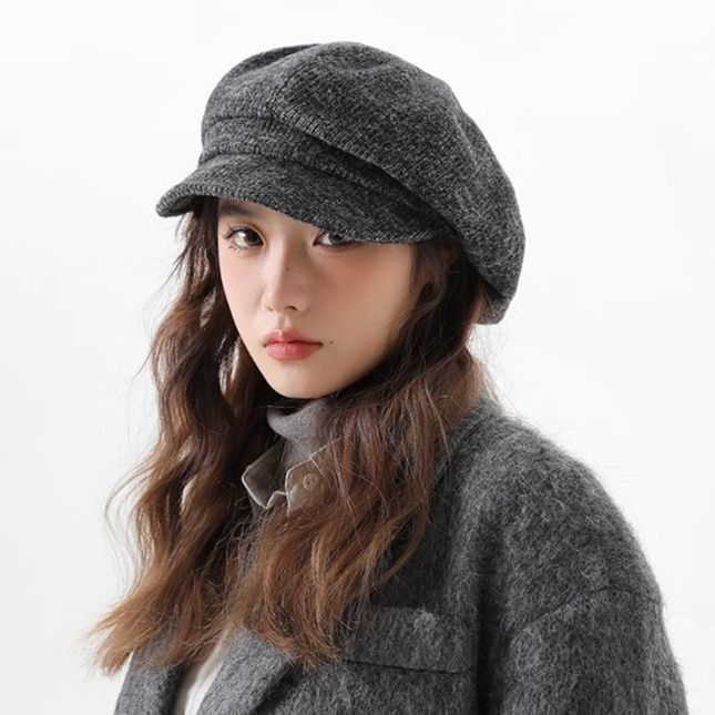 キャスケット コーデュロイ八角キャスケット帽子