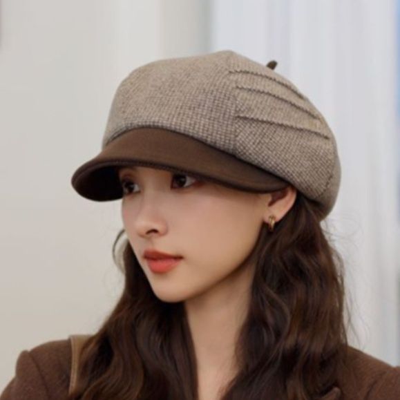 上質ウール八角形キャスケット帽子