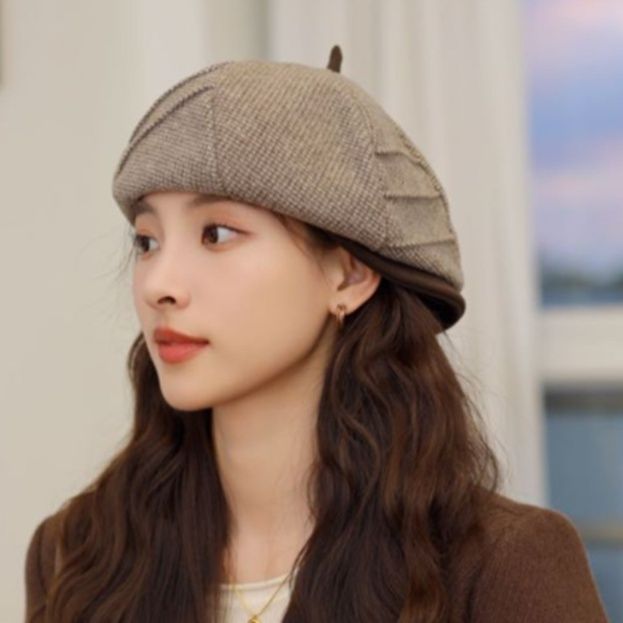 上質ウール八角形キャスケット帽子