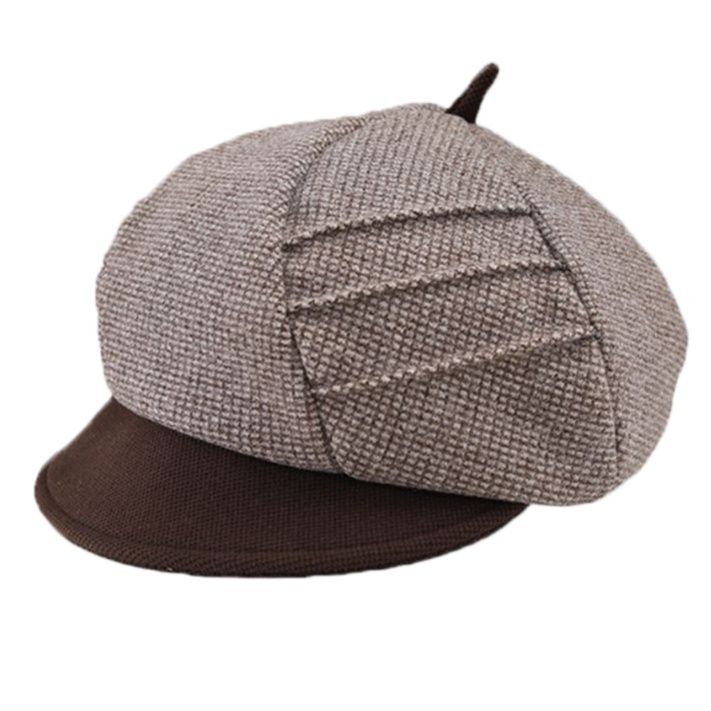 上質ウール八角形キャスケット帽子