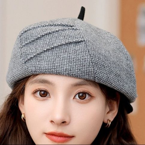 上質ウール八角形キャスケット帽子