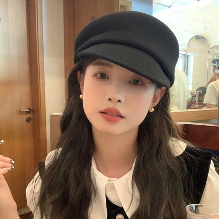 キャスケット ボリューム感のあるクラシックウールキャスケット