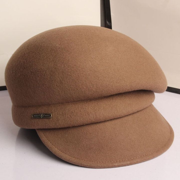 キャスケット ウール素材のふんわりボリュームキャスケット