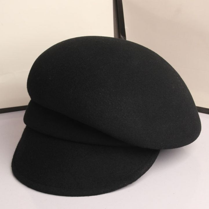 キャスケット ウール素材のふんわりボリュームキャスケット