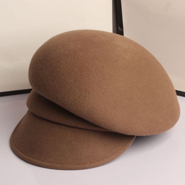 キャスケット ウール素材のふんわりボリュームキャスケット