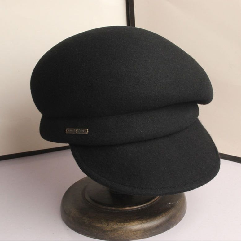 キャスケット ウール素材のふんわりボリュームキャスケット