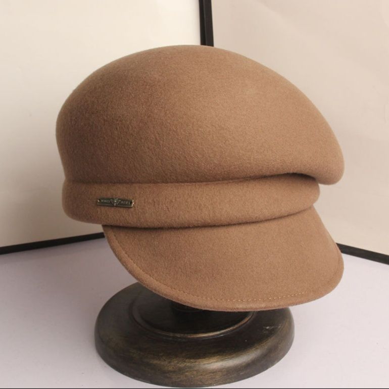 キャスケット ウール素材のふんわりボリュームキャスケット